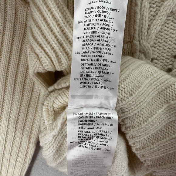 STUNNING MCQ Alexander McQueen Cable Knit Sweater XS Cashmere Alpaca Wool EUC - Picture 12 of 15